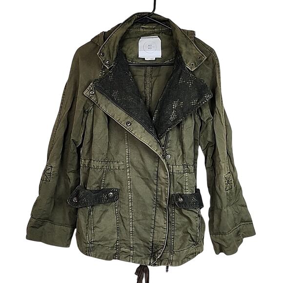 Boho Lace Acid Wash Coat Jacket - Picture 4 of 6